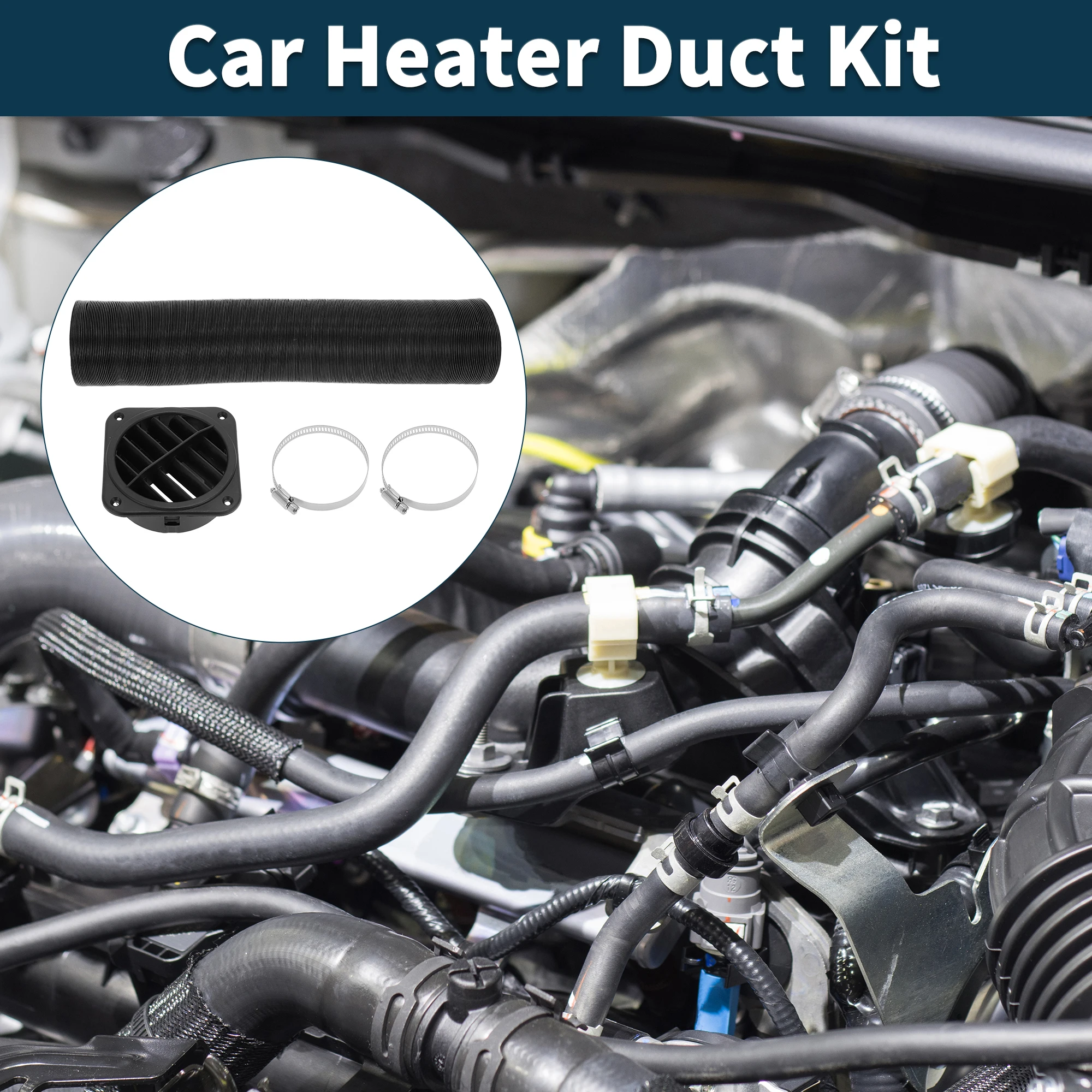 UXCELL Car Heater Duct Kit 60mmID 80cm Max L with Heater Pipe Air Vent Outlet Cover
UXCELL Car Heater Duct Kit 60mmID 80cm Max L with Heater Pipe Air Vent Outlet Cover