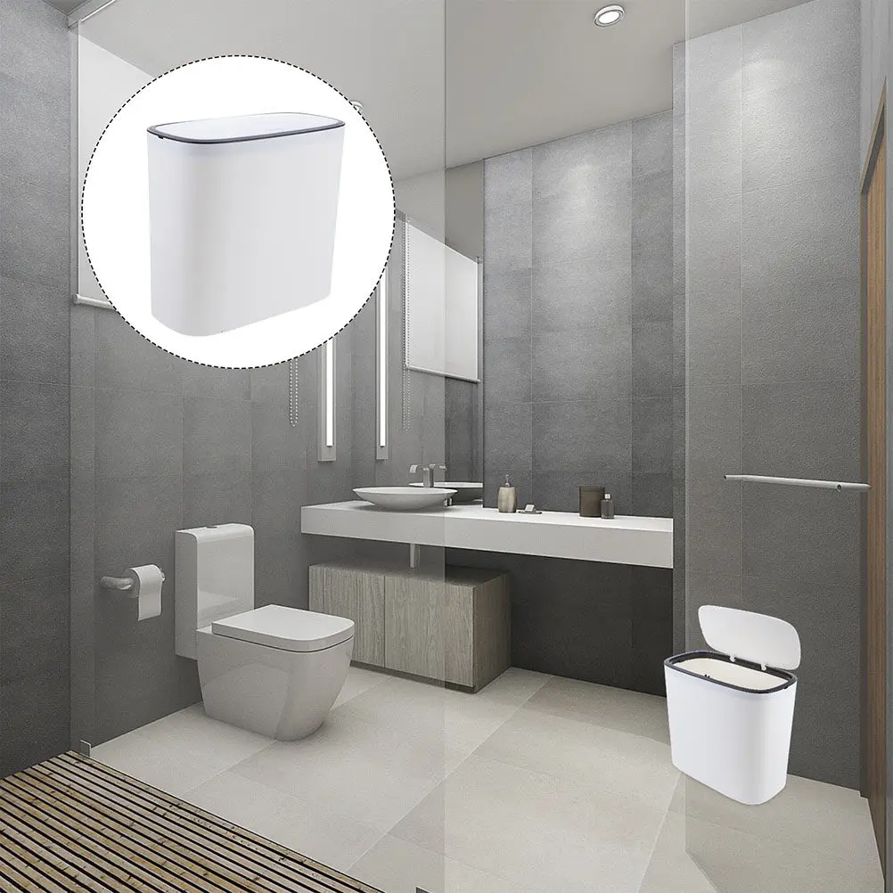Household White Trash Can Press Type Lidded Trash Container Simple Style Kitchen Bathroom Bedroom Garbage Bin Garbage Can
Household White Trash Can Press Type Lidded Trash Container Simple Style Kitchen Bathroom Bedroom Garbage Bin Garbage Can