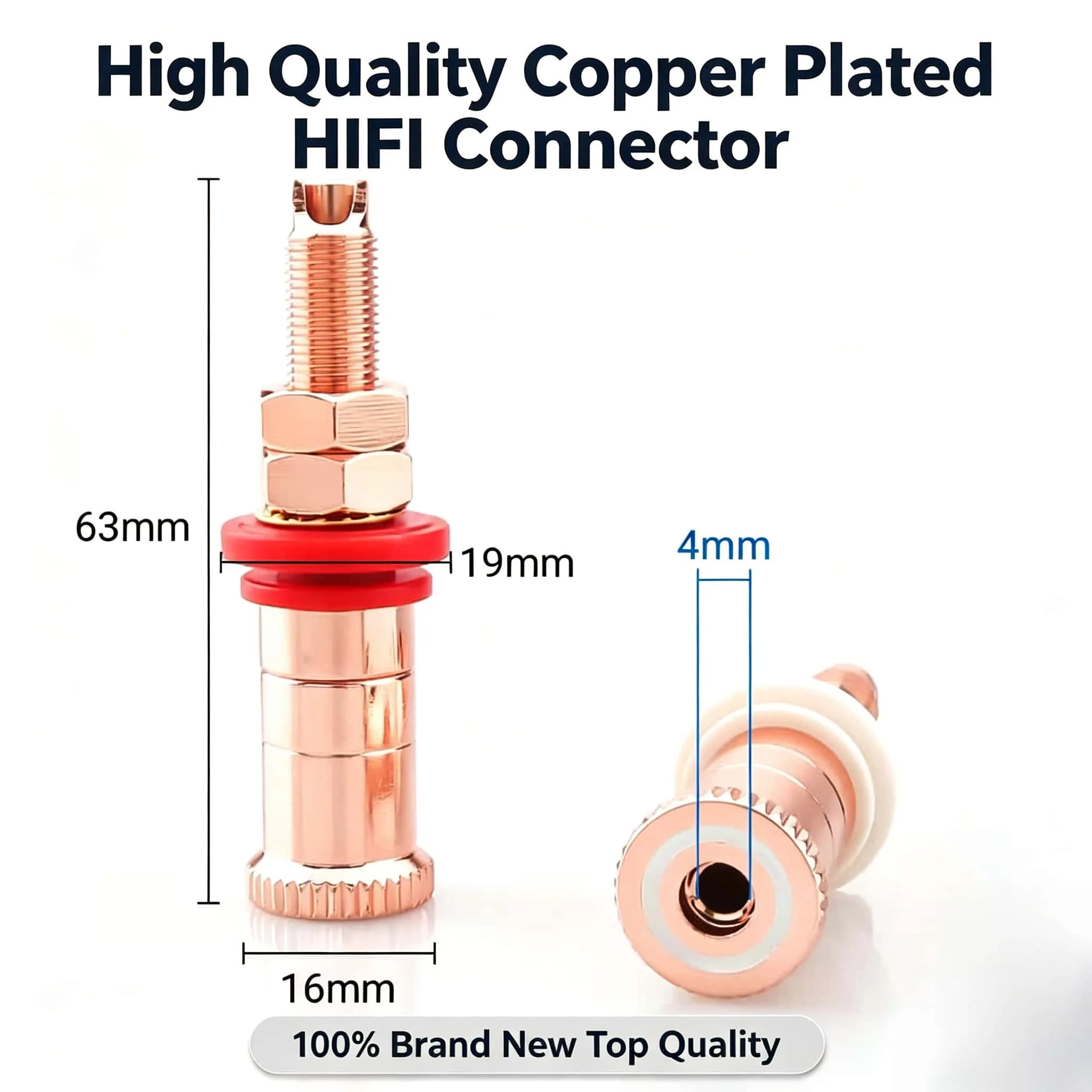 Hifi Gold/Silver Plated Socket Professional Brass Binding Post AMP Audio Speaker Cable Banana Plug Connector
Hifi Gold/Silver Plated Socket Professional Brass Binding Post AMP Audio Speaker Cable Banana Plug Connector