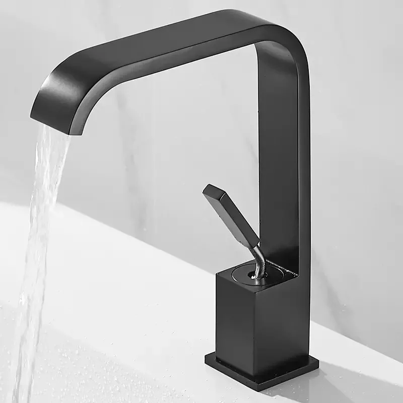 Bathroom Waterfall Basin Faucet Black Sink Faucet Single Handle White Brass Deck Mounted Hot And Cold Basin Washing Mixer Taps
Bathroom Waterfall Basin Faucet Black Sink Faucet Single Handle White Brass Deck Mounted Hot And Cold Basin Washing Mixer Taps
