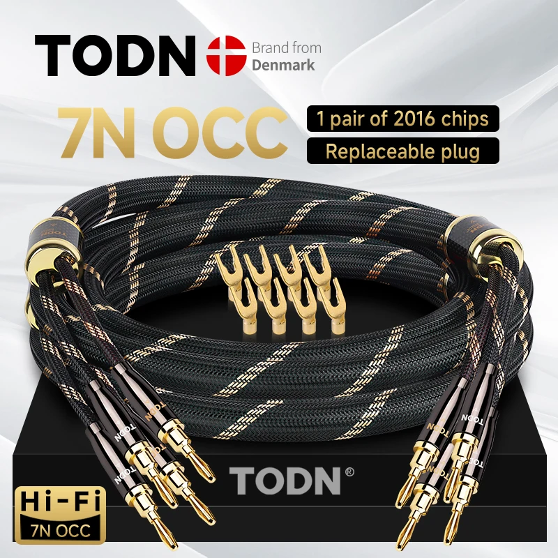 TODN 1 pair speaker cable high end hifi audio cable 7N OCC speakers CABL replaceable banana plug Yplug Connecting the amplifier
TODN 1 pair speaker cable high end hifi audio cable 7N OCC speakers CABL replaceable banana plug Yplug Connecting the amplifier