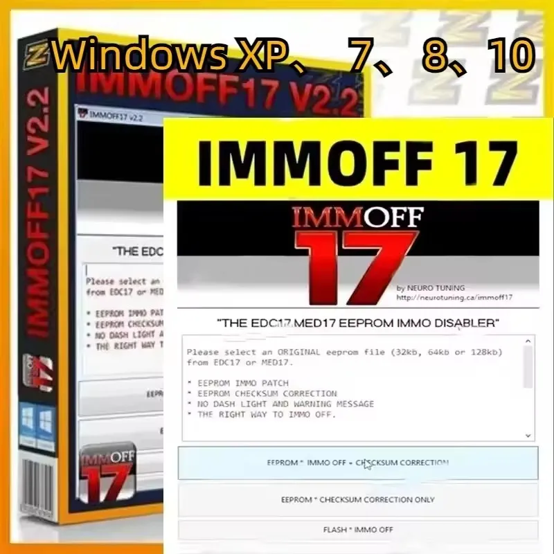 IMMO OFF Newest IMMOFF17 Software EDC17 with keygen Immo Off Ecu Program NEUROTUNING Immoff17 Disabler and install video guide
IMMO OFF Newest IMMOFF17 Software EDC17 with keygen Immo Off Ecu Program NEUROTUNING Immoff17 Disabler and install video guide