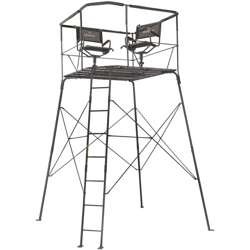 Bolderton 12’ 2-Man Quad Pod; Tower Platform Includes Ladder and Seats, for Hunting Deer Season
Bolderton 12’ 2-Man Quad Pod; Tower Platform Includes Ladder and Seats, for Hunting Deer Season
