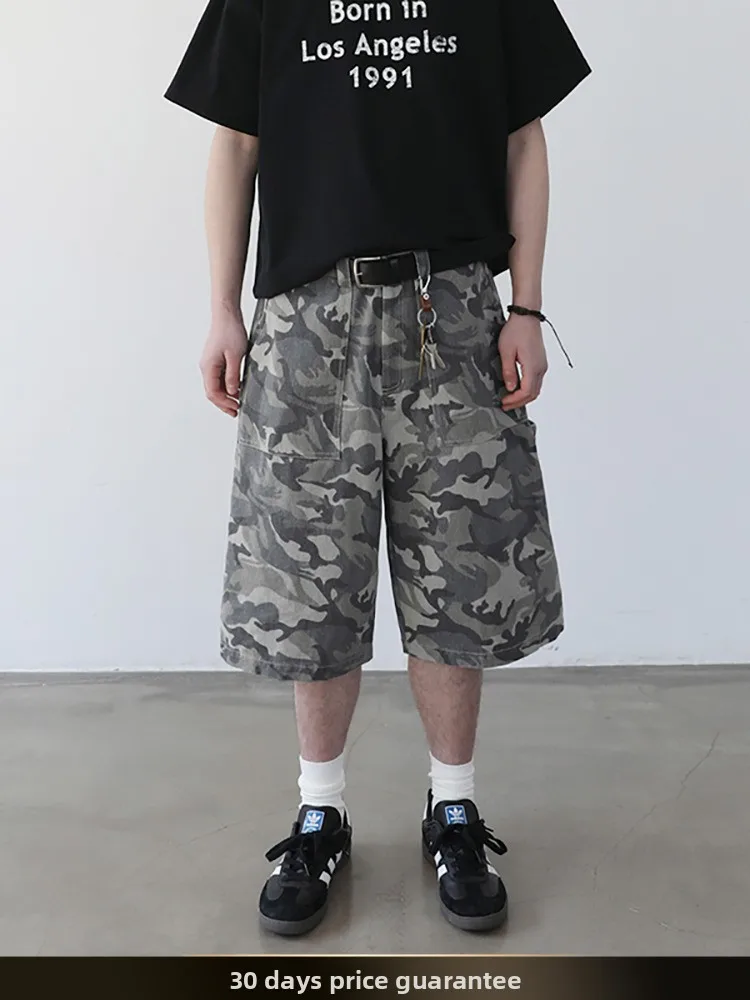 Retro American Washed Camouflage Work Shorts Men Summer Loose Casual Straight Leg Seven-Foot Pants Youthful Vitality Cotton P...
Retro American Washed Camouflage Work Shorts Men Summer Loose Casual Straight Leg Seven-Foot Pants Youthful Vitality Cotton P...