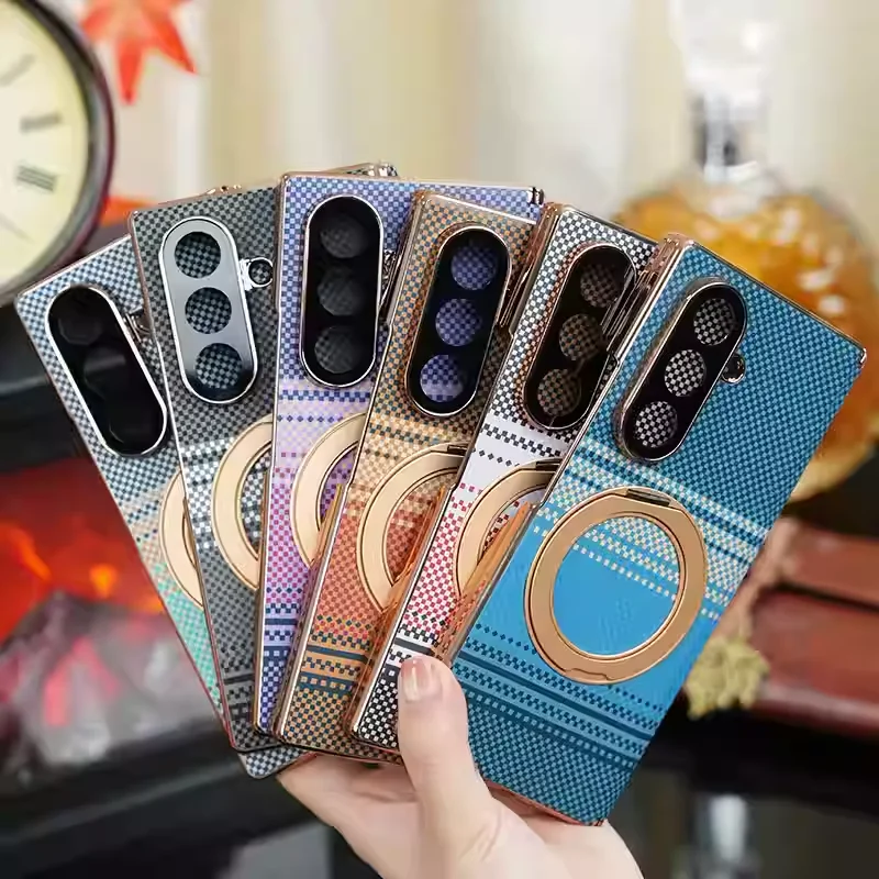 Suitable for Samsung Fold 7 phone case electroplating ring 360 ° rotating bracket magnetic protection anti drop case
Suitable for Samsung Fold 7 phone case electroplating ring 360 ° rotating bracket magnetic protection anti drop case