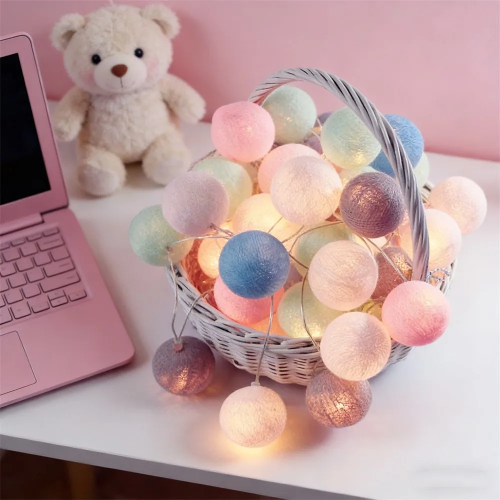 4cm LED Cotton Ball Festoon Light String Battery Garland Lamp Wedding Bedroom Easter Room Decor Party Fairy Christmas Lights
4cm LED Cotton Ball Festoon Light String Battery Garland Lamp Wedding Bedroom Easter Room Decor Party Fairy Christmas Lights
