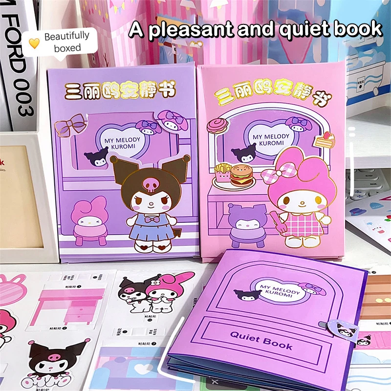 Бесшумная книга «сделай сам» Sanrio, домашняя книга Kuromi Melody House, самодельные наклейки для игр, рождественский подарок, игрушки
Бесшумная книга «сделай сам» Sanrio, домашняя книга Kuromi Melody House, самодельные наклейки для игр, рождественский подарок, игрушки