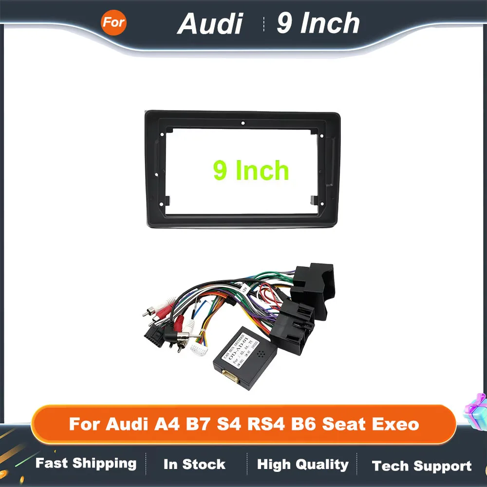 9 Inch Car Radio Fascia Frame for Audi A4 B7/B6 S4 RS4 Seat Adapter with Canbus Box Decoder Stereo Dash Panel Kit
9 Inch Car Radio Fascia Frame for Audi A4 B7/B6 S4 RS4 Seat Adapter with Canbus Box Decoder Stereo Dash Panel Kit