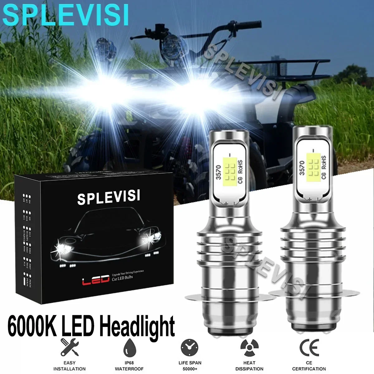 2x 70W Pure White LED Headlight Bulbs 6000K Kit For Kawasaki Prairie 300 1999 2000 2001-2002 360 2008 400 2000 2001 2002
2x 70W Pure White LED Headlight Bulbs 6000K Kit For Kawasaki Prairie 300 1999 2000 2001-2002 360 2008 400 2000 2001 2002