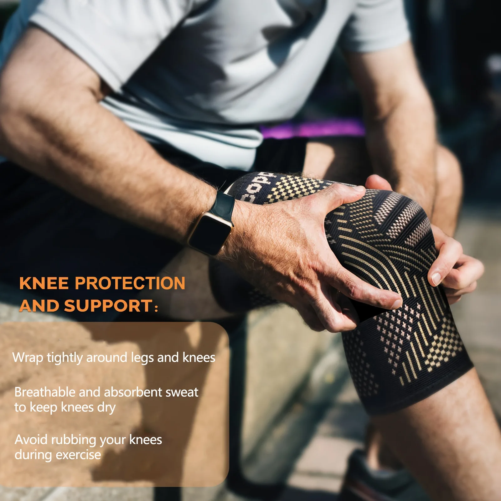 Gear High Elastic Anti-Slip Skipping Rope Knee Pads Sports Knee Pads Basketball Riding Knee Protection
Gear High Elastic Anti-Slip Skipping Rope Knee Pads Sports Knee Pads Basketball Riding Knee Protection