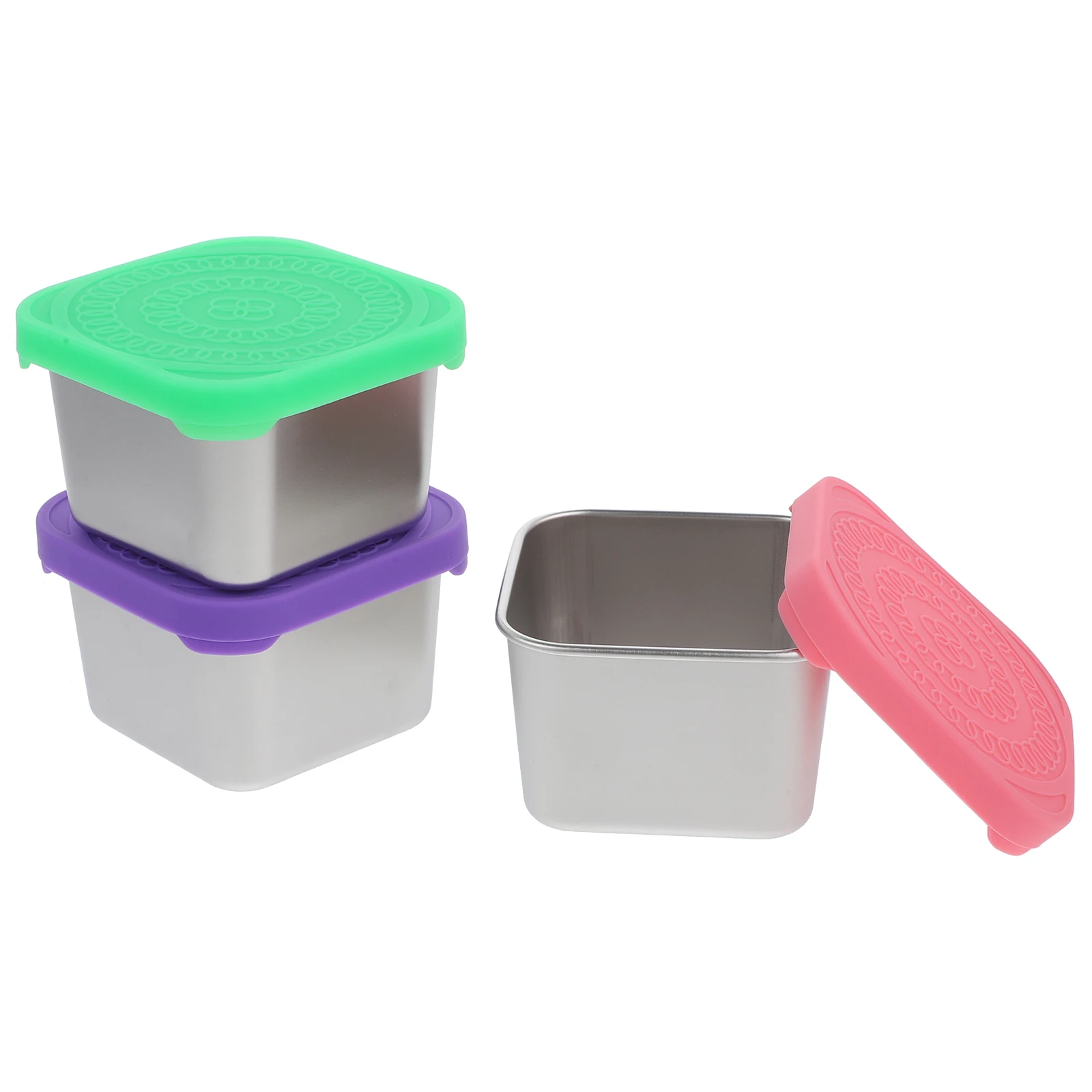 3 Pcs Stainless Steel Sauce Cups Storage Containers Silicone Lids Leak Proof Reusable For Bento Lunch Boxes
3 Pcs Stainless Steel Sauce Cups Storage Containers Silicone Lids Leak Proof Reusable For Bento Lunch Boxes