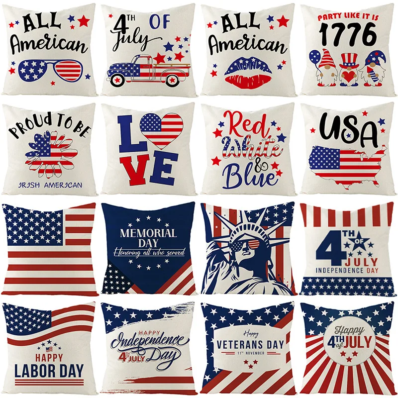 American Independence Day pillow covers household items red and blue letters linen pillow covers decorative pillows throw pillow
American Independence Day pillow covers household items red and blue letters linen pillow covers decorative pillows throw pillow