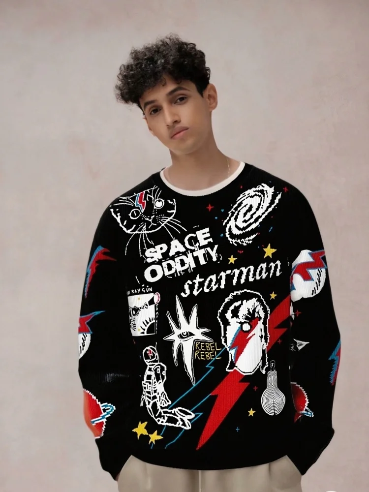 Мужская толстовка Space Starman из флиса, в стиле Харадзюку, спортивная, зимне-весенняя, с длинным рукавом, винтажная, с круглым вырезом, уличная одежда
Мужская толстовка Space Starman из флиса, в стиле Харадзюку, спортивная, зимне-весенняя, с длинным рукавом, винтажная, с круглым вырезом, уличная одежда