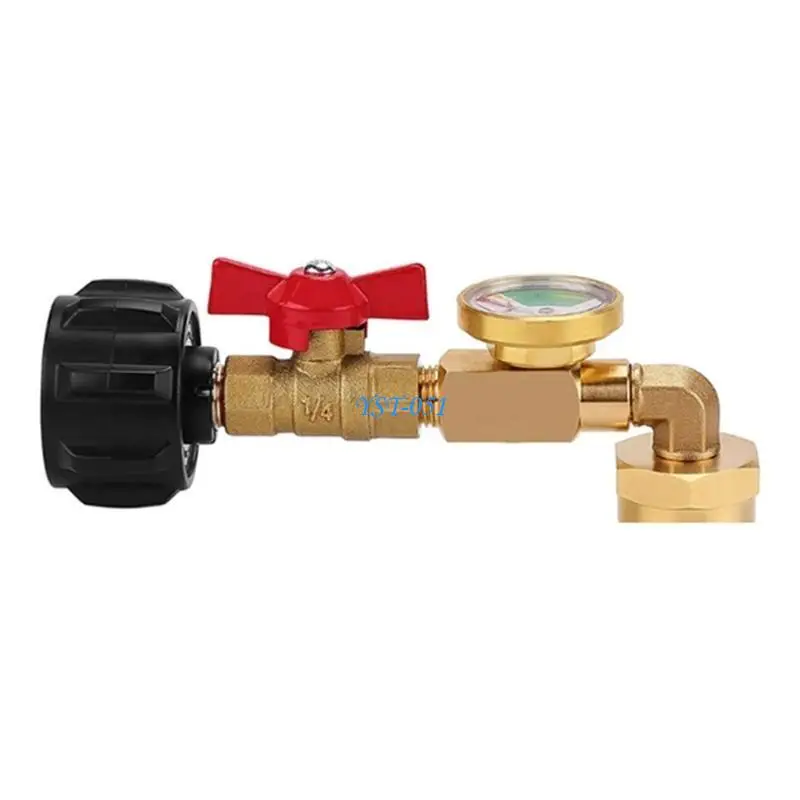 E15A Outdoor Cookout Propane Tanks Adapter with Gauge For 1LB Bottle Easy Refilling
E15A Outdoor Cookout Propane Tanks Adapter with Gauge For 1LB Bottle Easy Refilling