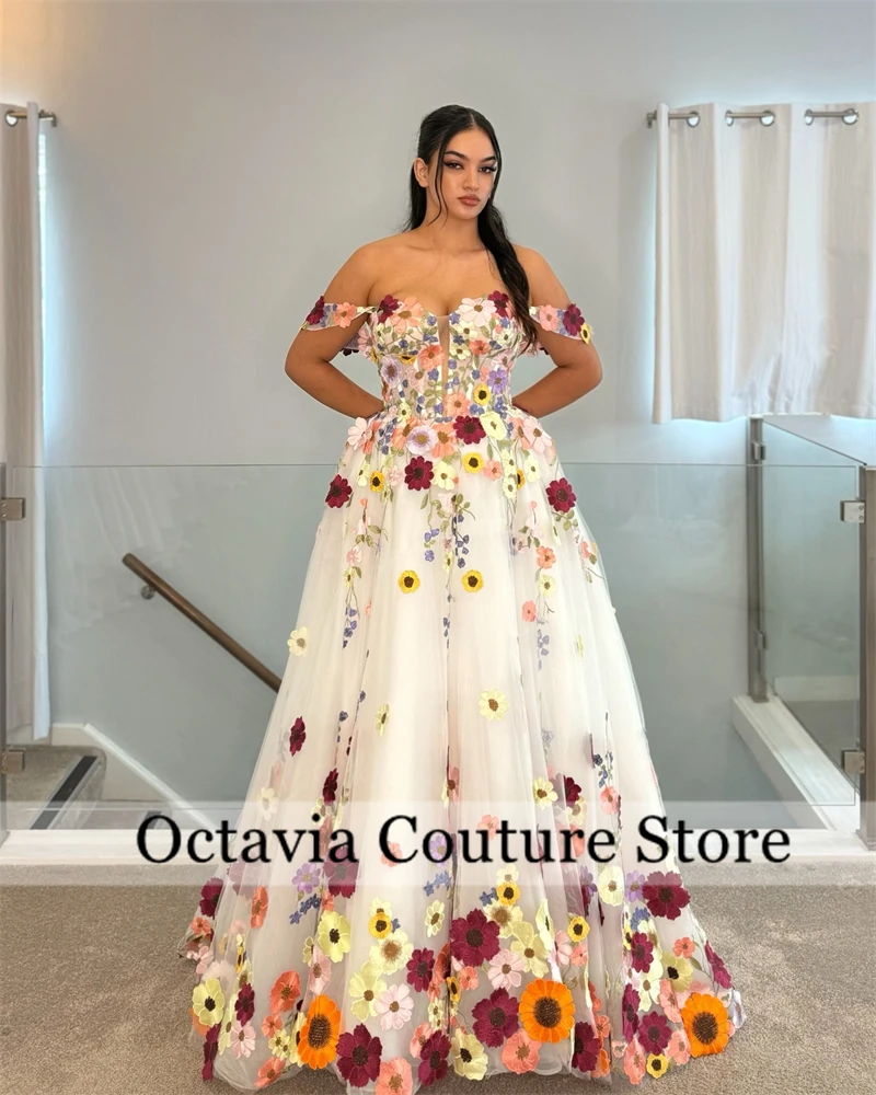 Gorgeous Fabric A Line 3D Flower Wedding Dress Sweetheart Off Shoulder Floral Bridal Gowns Women vestidos de novia Customized
Gorgeous Fabric A Line 3D Flower Wedding Dress Sweetheart Off Shoulder Floral Bridal Gowns Women vestidos de novia Customized