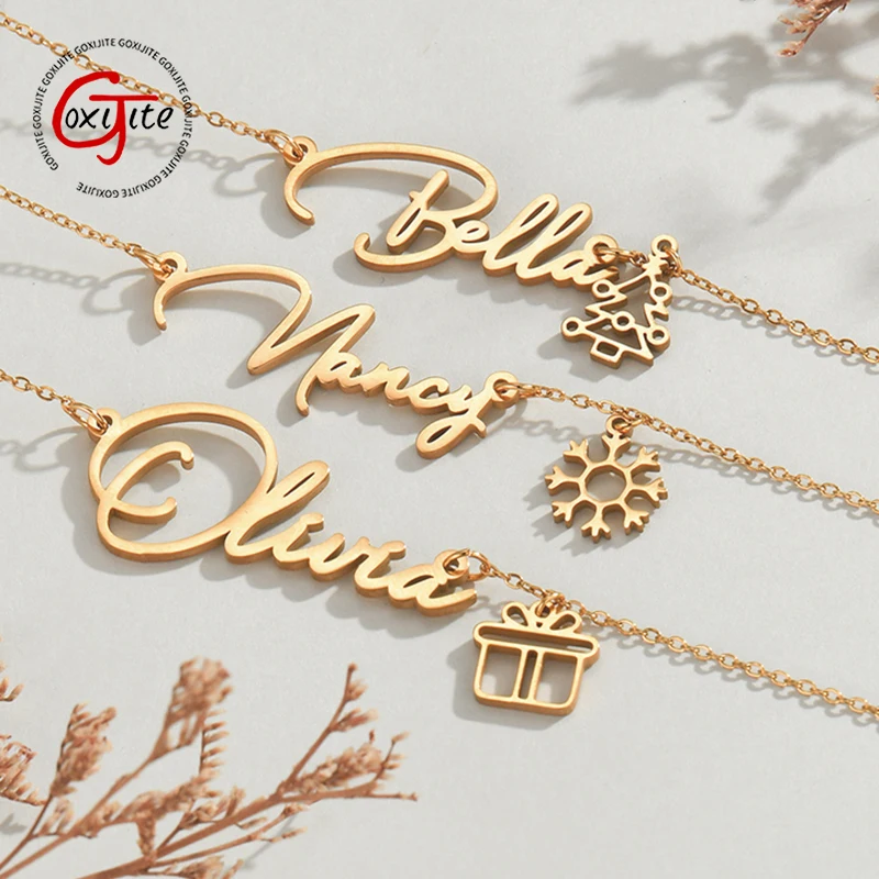 Goxijite Personalized Name Necklace Stainless Steel Customized Lovely Christmas Chain Necklaces For Friends Christmas Gift
Goxijite Personalized Name Necklace Stainless Steel Customized Lovely Christmas Chain Necklaces For Friends Christmas Gift