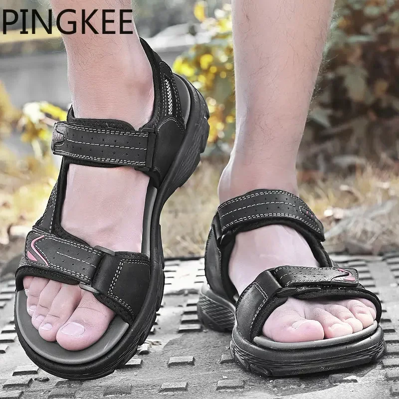 PINGKEE Men Outdoor Hiking Sandals Water Aqua Shoes Lightweight Stability Easy Hook Loop Strap Open Toe Cushioned Webbing Upper
PINGKEE Men Outdoor Hiking Sandals Water Aqua Shoes Lightweight Stability Easy Hook Loop Strap Open Toe Cushioned Webbing Upper