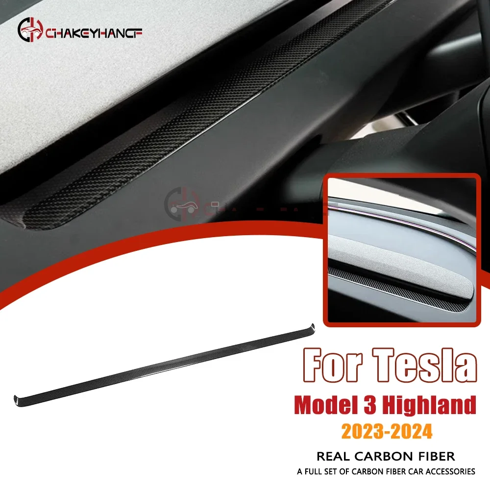 Передняя полоса приборной панели из настоящего углеродного волокна, декоративная крышка, автомобильные аксессуары для Tesla Model 3 Highland Model Y Juniper 2024
Передняя полоса приборной панели из настоящего углеродного волокна, декоративная крышка, автомобильные аксессуары для Tesla Model 3 Highland Model Y Juniper 2024