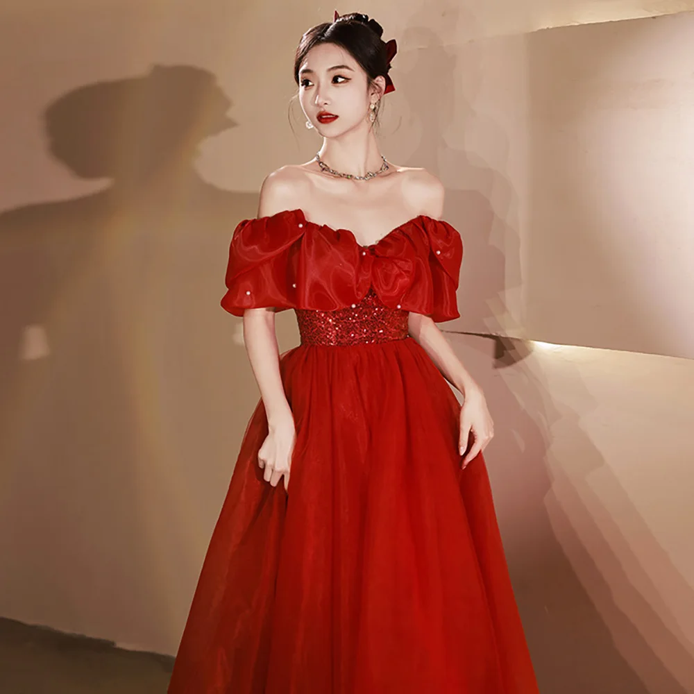 Sexy Off The Shoulder Red Evening Dress for Party Wedding Luxury Sequin Shiny Engagement Dresses Women Banquet Formal Gown
Sexy Off The Shoulder Red Evening Dress for Party Wedding Luxury Sequin Shiny Engagement Dresses Women Banquet Formal Gown
