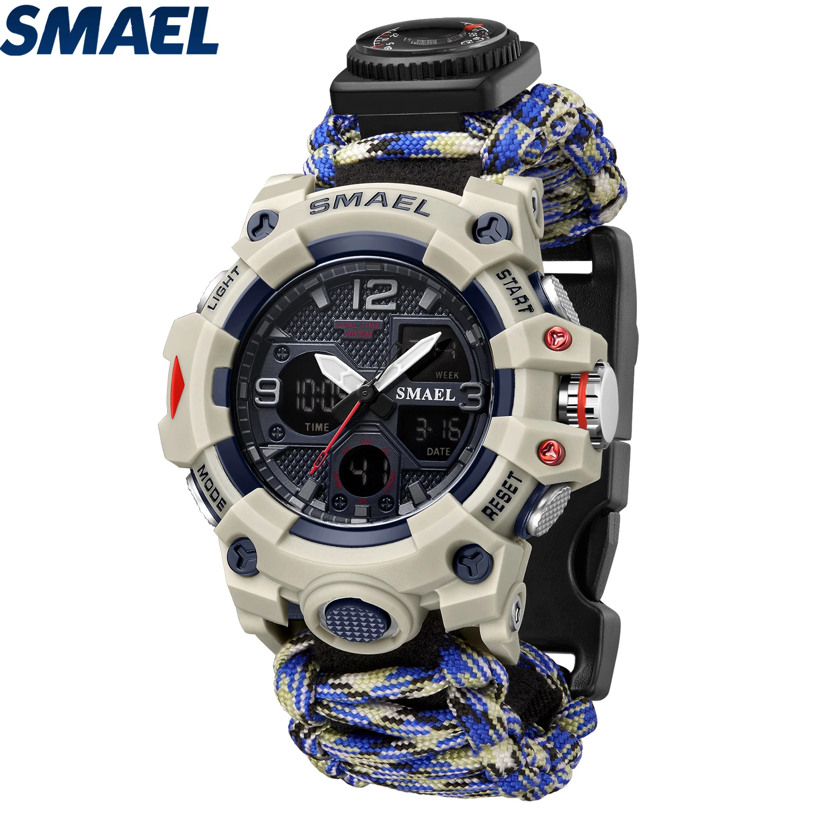 2025 Military Watch Army Men's Watches Sport Dual Time Compass SOS Climbing 50m Wateproof 8008N Man Sports Watch Military Clock
2025 Military Watch Army Men's Watches Sport Dual Time Compass SOS Climbing 50m Wateproof 8008N Man Sports Watch Military Clock