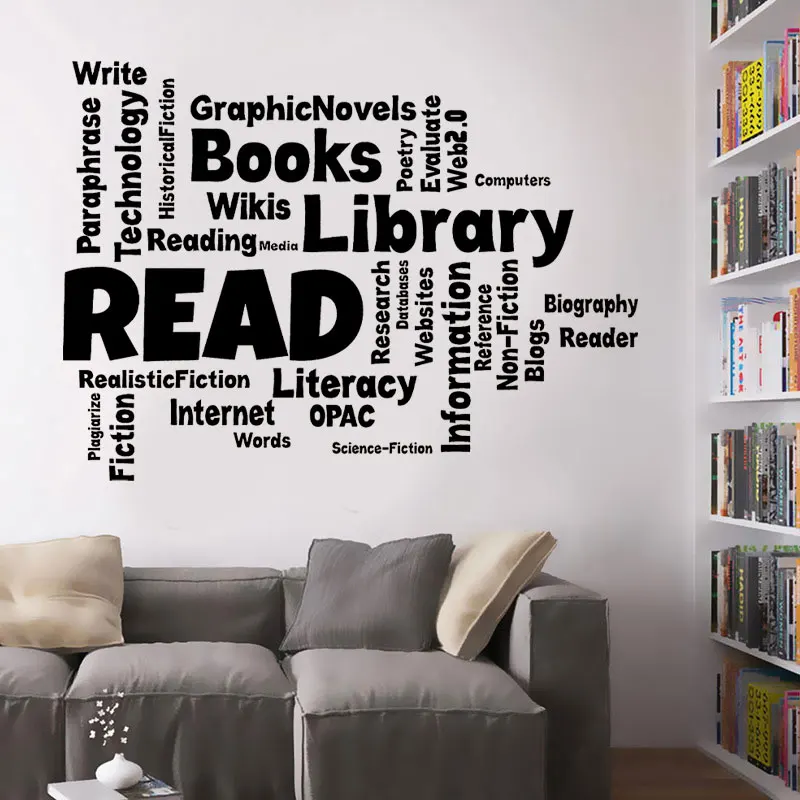 Library Quotes Wall Sticker Vinyl School Classroom Read Room Decoration Decals Reading Words Decor Removable Transfer Film AC43
Library Quotes Wall Sticker Vinyl School Classroom Read Room Decoration Decals Reading Words Decor Removable Transfer Film AC43