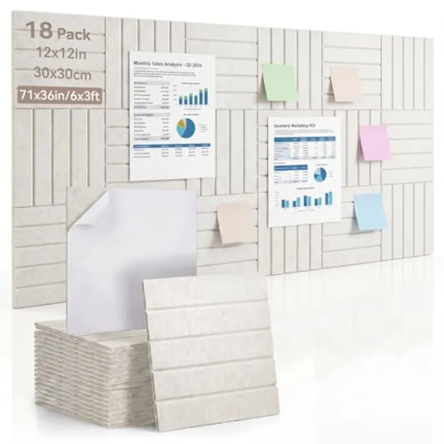 18 Pack Large Felt Bulletin Board 71"x36" Cork Board Alternative Jumbo DIY Decorative Pin Wall Panel Self-Adhesive Reusable Bul
18 Pack Large Felt Bulletin Board 71"x36" Cork Board Alternative Jumbo DIY Decorative Pin Wall Panel Self-Adhesive Reusable Bul
