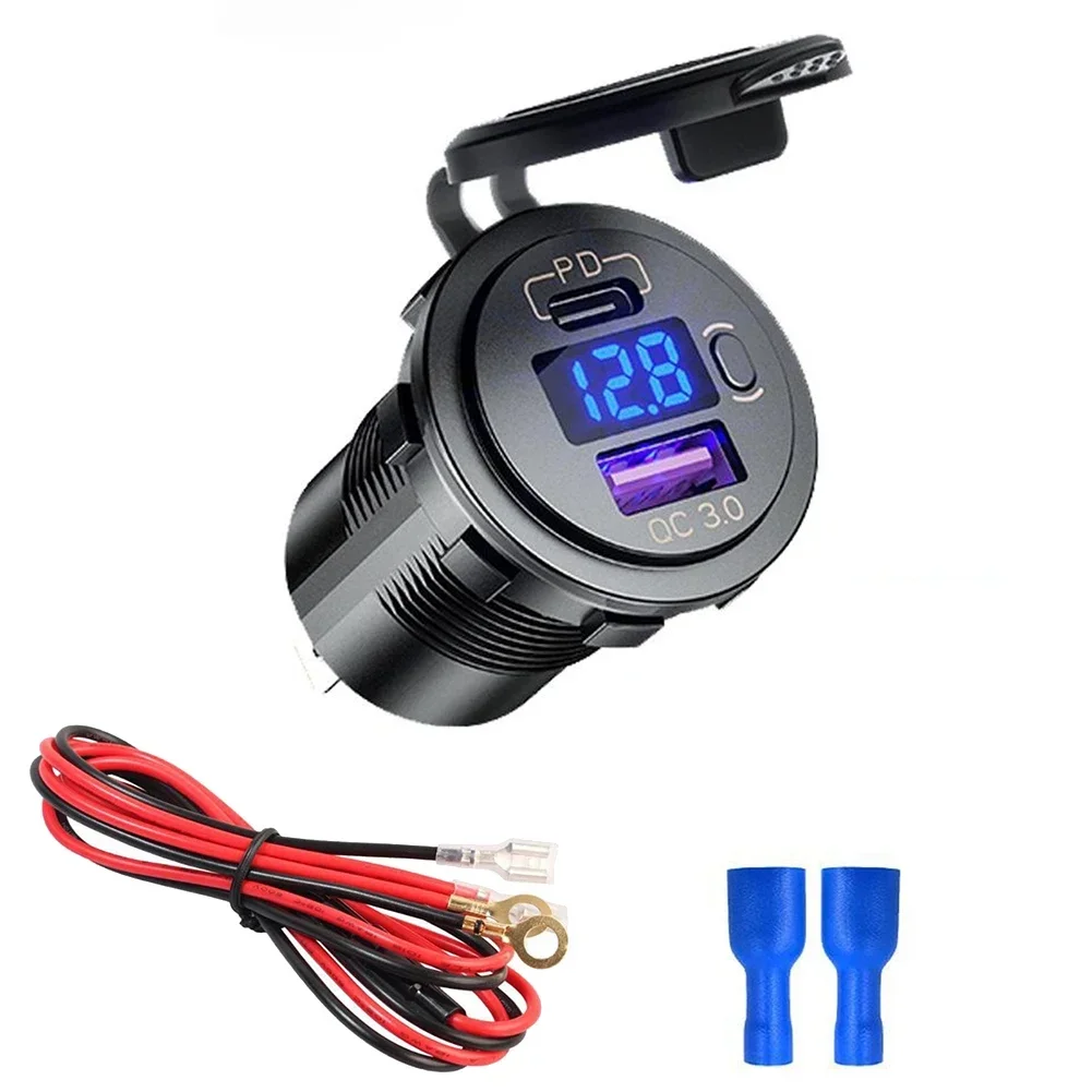 Outdoor Charging Fast Charge Socket PD 40W Charger Real-time Battery Monitor 2-Port USB Charger For Motorcycles
Outdoor Charging Fast Charge Socket PD 40W Charger Real-time Battery Monitor 2-Port USB Charger For Motorcycles