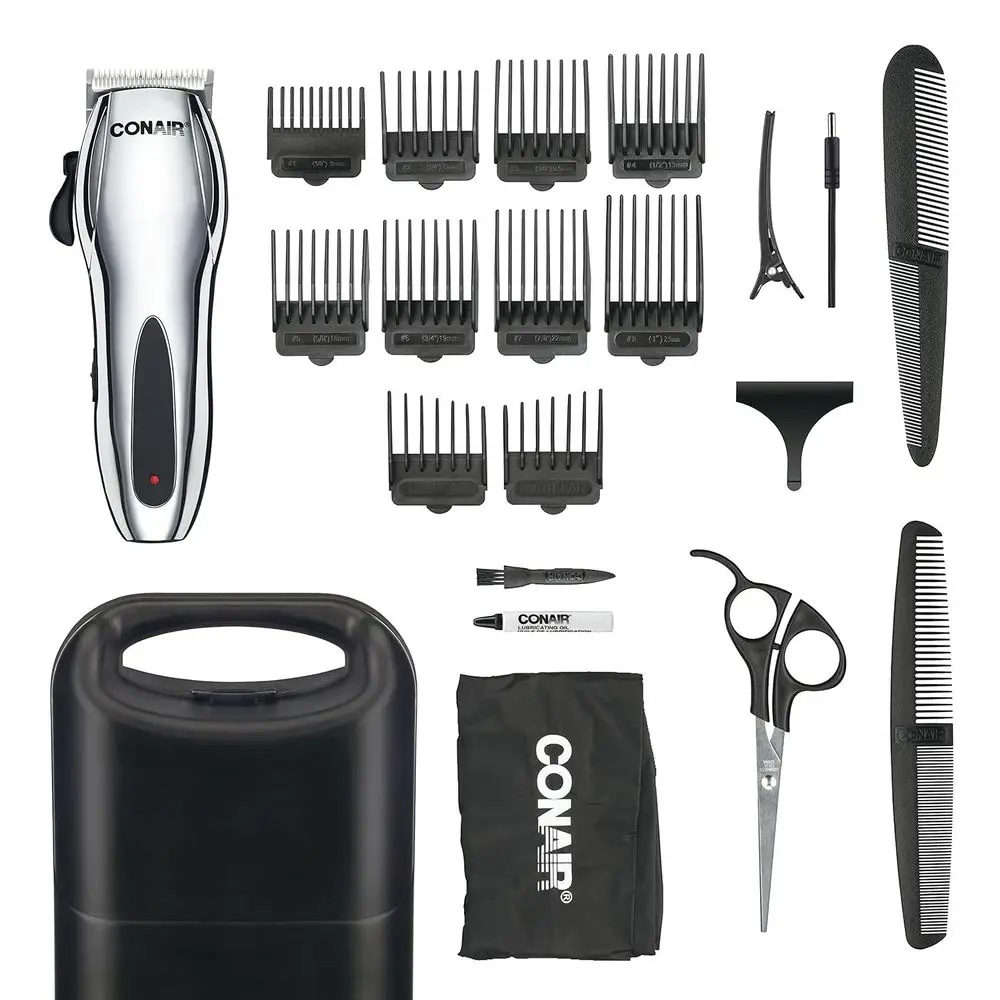22-Piece Professional Corded Hair Cutting Kit for Home Use
22-Piece Professional Corded Hair Cutting Kit for Home Use