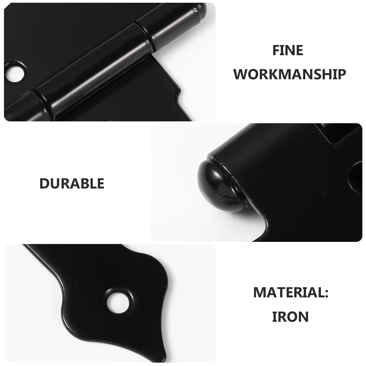 3pcs Black Paint Hinge Iron Material Rugged Corrosion Resistant Oxidation Flexible Silent Easy Install Fast Dismantle Fit Gate
3pcs Black Paint Hinge Iron Material Rugged Corrosion Resistant Oxidation Flexible Silent Easy Install Fast Dismantle Fit Gate