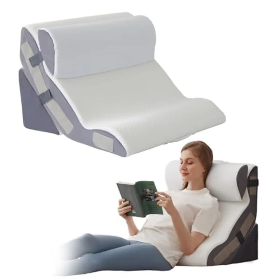 Wedge Pillow Set for After Surgery Back Pillow for Bed Sitting up 10-in-1 Foam Wedge Pillow for Acid Reflux and Back Pain Relie
Wedge Pillow Set for After Surgery Back Pillow for Bed Sitting up 10-in-1 Foam Wedge Pillow for Acid Reflux and Back Pain Relie