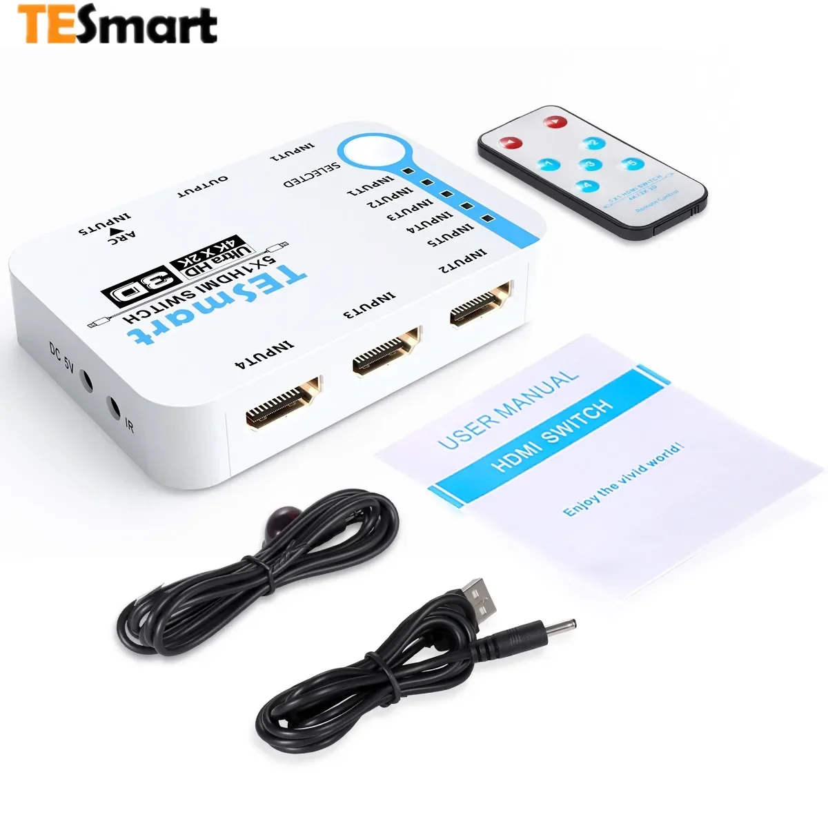 Видео 4k, 5 портов, 5 в 1, HDMI-переключатель, разветвитель, 5 HDMI-переключателей
Видео 4k, 5 портов, 5 в 1, HDMI-переключатель, разветвитель, 5 HDMI-переключателей