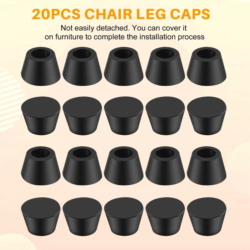 20PCS Black Chair Couch Table Rubber Furniture Leg End Caps 16Mm Dia
20PCS Black Chair Couch Table Rubber Furniture Leg End Caps 16Mm Dia