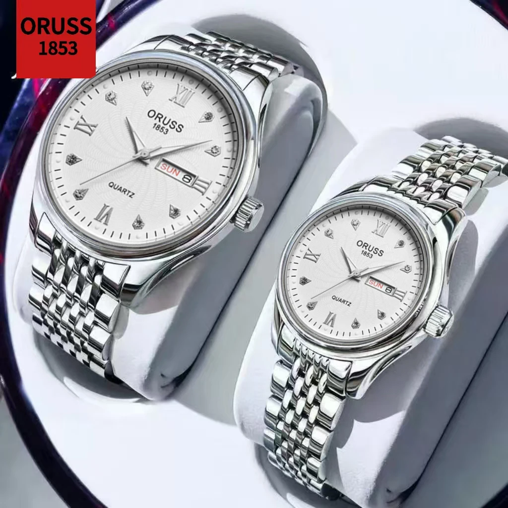 OURSS 1853 Original Quartz Couple Watches, Brand Luxury Dual Calendar Waterproof Date Clocks, Gift Couple Watches
OURSS 1853 Original Quartz Couple Watches, Brand Luxury Dual Calendar Waterproof Date Clocks, Gift Couple Watches
