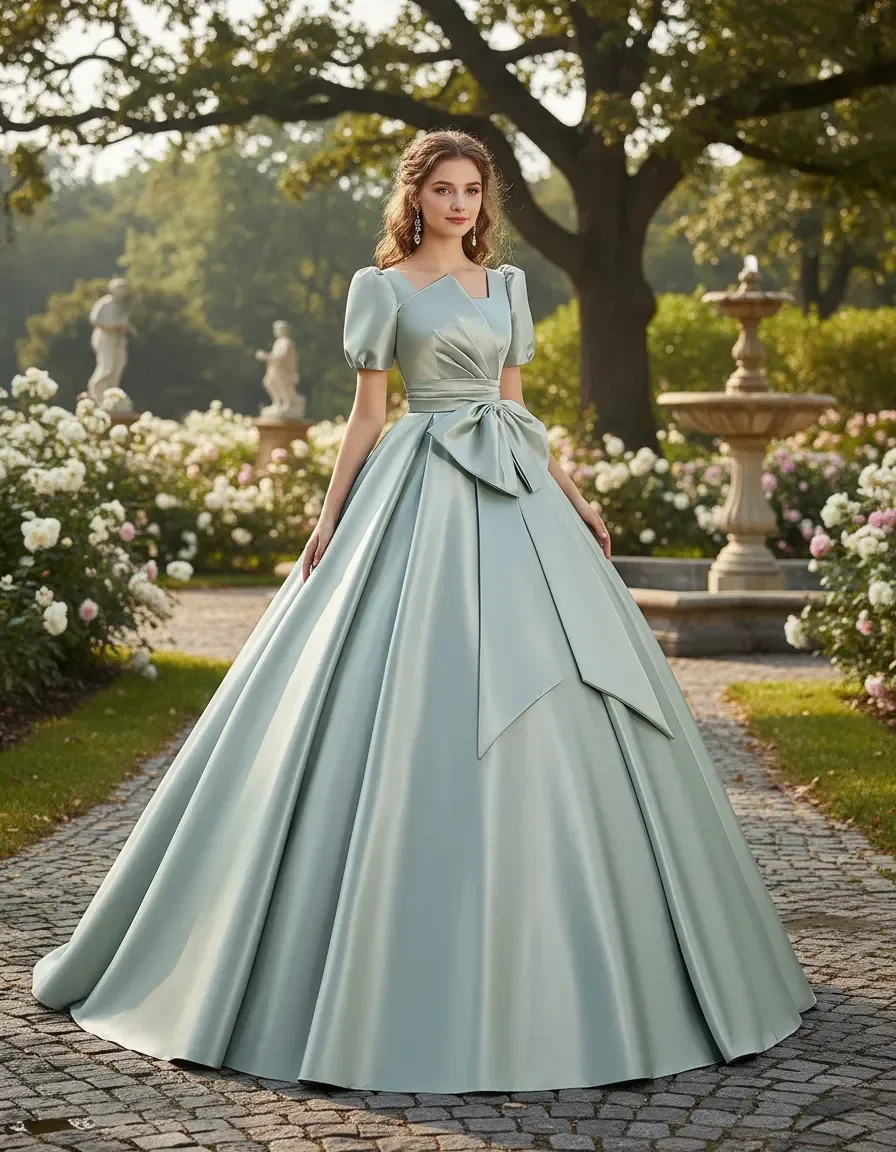 Mint Green Square Neck Satin Ball Gown for Quinceanera Prom Evening Party Wedding Guest Sweet Formal Occasion
Mint Green Square Neck Satin Ball Gown for Quinceanera Prom Evening Party Wedding Guest Sweet Formal Occasion