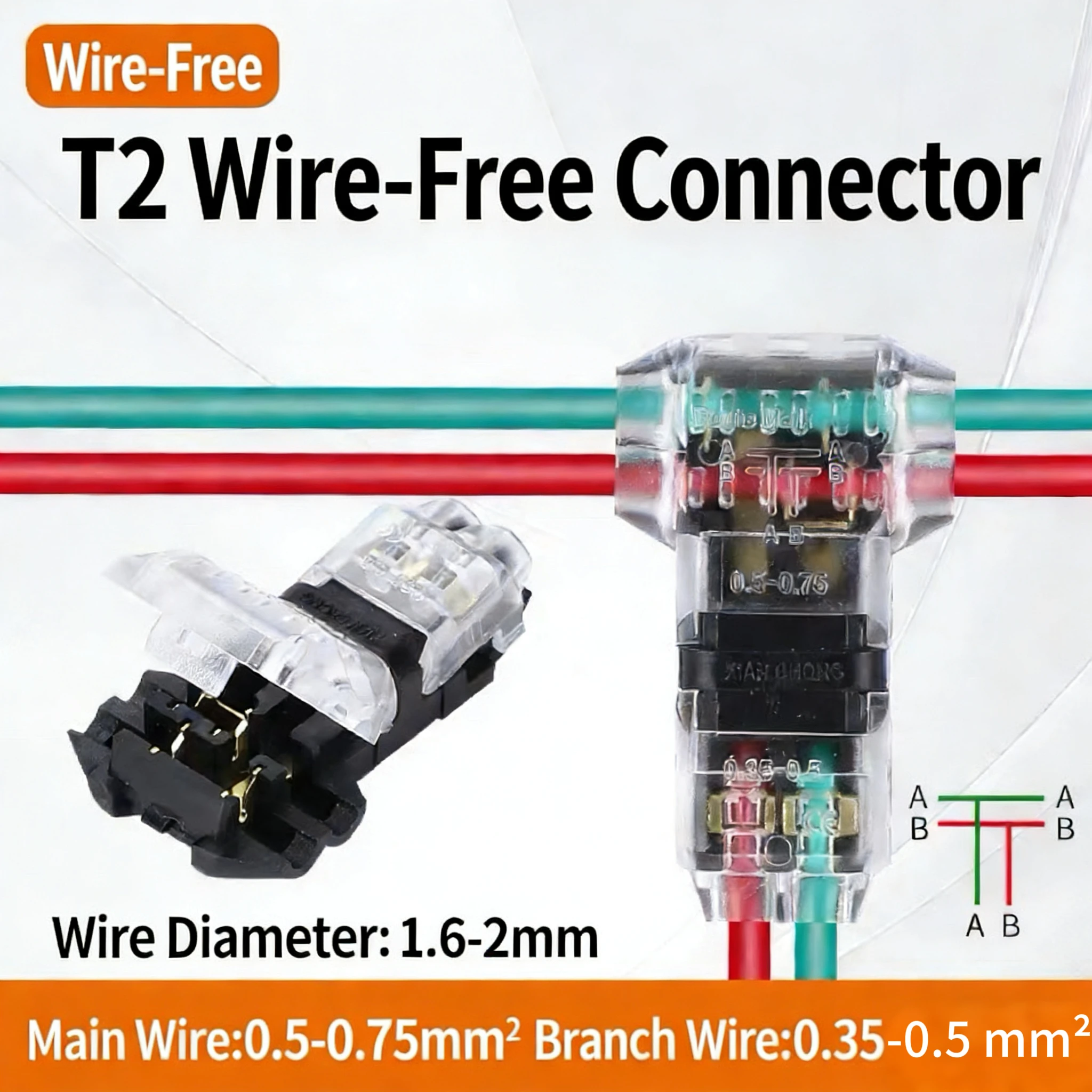 Premium T1 T2 Quick-Connect Snap-In Terminals | Welding-Free Stripping-Free Design | Automatic Plug Joints for Professional Wiri
Premium T1 T2 Quick-Connect Snap-In Terminals | Welding-Free Stripping-Free Design | Automatic Plug Joints for Professional Wiri