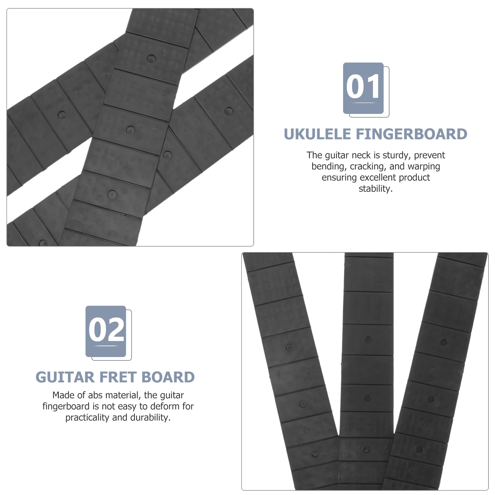 3 Pcs Neck Replacement 38 Inch ABS Plastic Replacement Guitar Neck Headless Fingerboard for Acoustic Guitar Ukulele Parts
3 Pcs Neck Replacement 38 Inch ABS Plastic Replacement Guitar Neck Headless Fingerboard for Acoustic Guitar Ukulele Parts