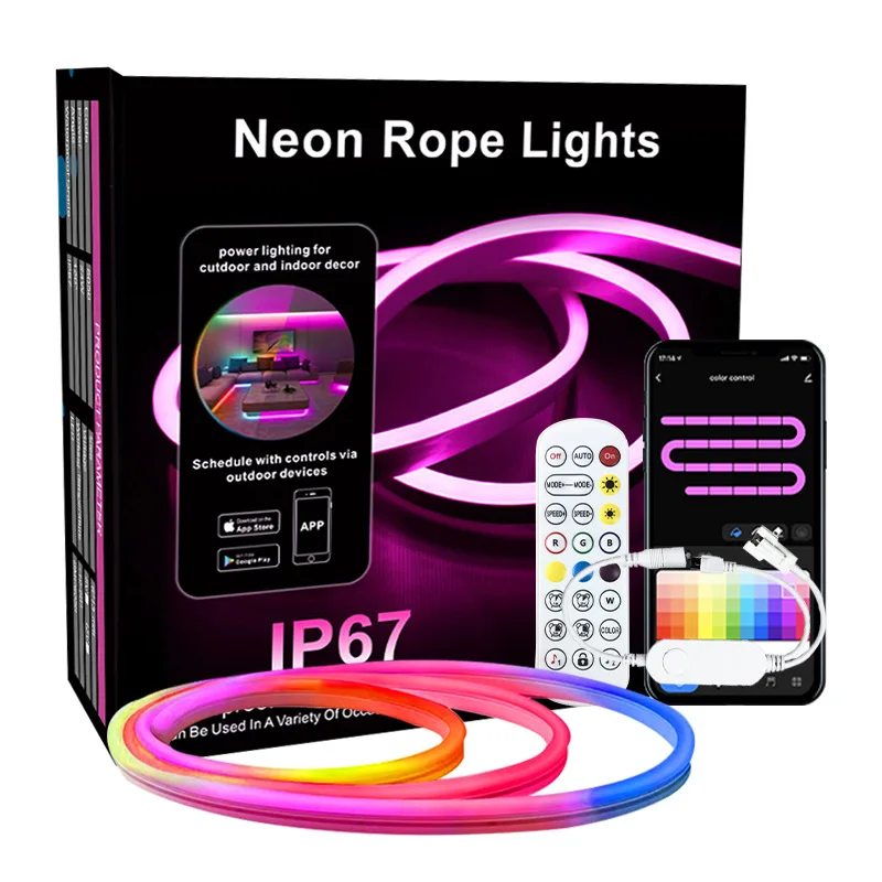 LED Neon RGBIC Lights 3/5/10M Silicone Neon Lighting Strip Bluetooth Flexible IP67 Waterproof Music Sync DIY Design Light Decor
LED Neon RGBIC Lights 3/5/10M Silicone Neon Lighting Strip Bluetooth Flexible IP67 Waterproof Music Sync DIY Design Light Decor