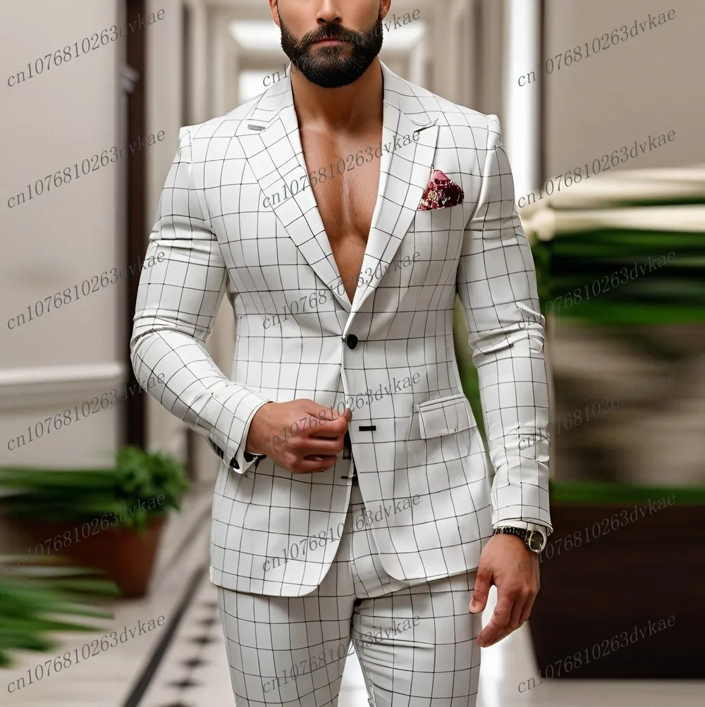Новый белый клетчатый мужской костюм для свадебной вечеринки, жениха, жениха, выпускного вечера, деловые мужские смокинги на заказ, комплект из 2 предметов, куртка, брюки
Новый белый клетчатый мужской костюм для свадебной вечеринки, жениха, жениха, выпускного вечера, деловые мужские смокинги на заказ, комплект из 2 предметов, куртка, брюки