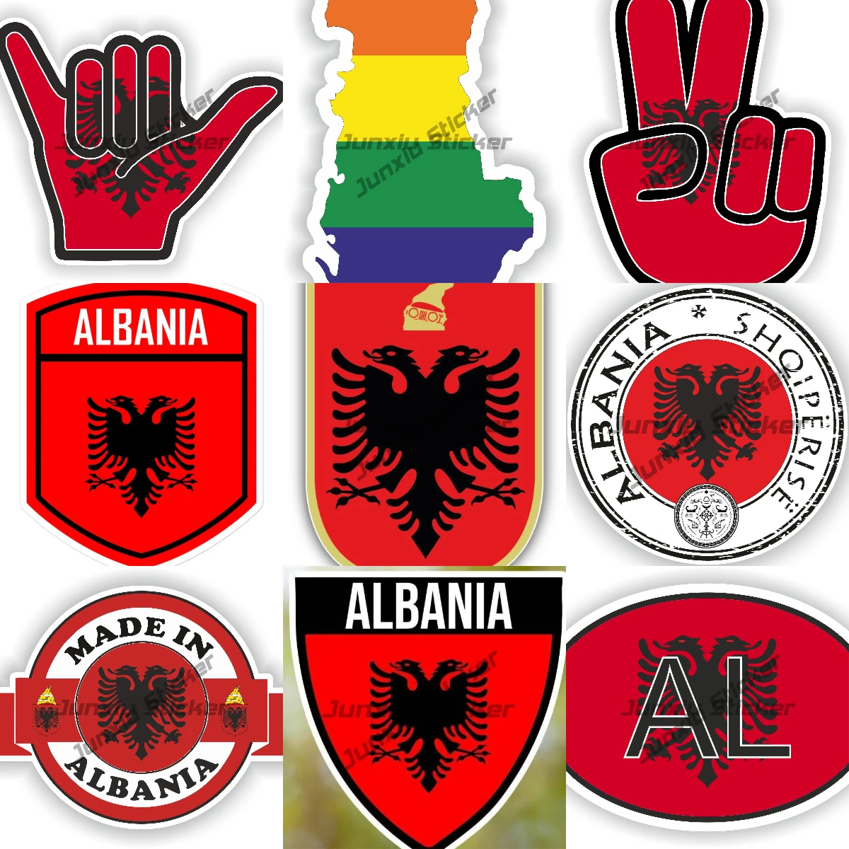 Albania Coat of Arms Flag Badge Shield Waterproof Sticker Albanian Shaka Fist Hand Gay Rainbow Map Outline Cover Scratches Decor
Albania Coat of Arms Flag Badge Shield Waterproof Sticker Albanian Shaka Fist Hand Gay Rainbow Map Outline Cover Scratches Decor