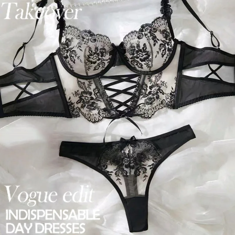 Bikini Fashion Lingerie Mesh Embroidered Flower Cross Strap Design Swimsuit Two-Piece Set
Bikini Fashion Lingerie Mesh Embroidered Flower Cross Strap Design Swimsuit Two-Piece Set