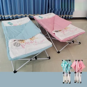 침낭 있는 접이식 캠핑 침대, 야외 가정용 침대, 어린이 낮잠 침대, 자연 하이킹, 해변의 즐거움, 하이킹 용품