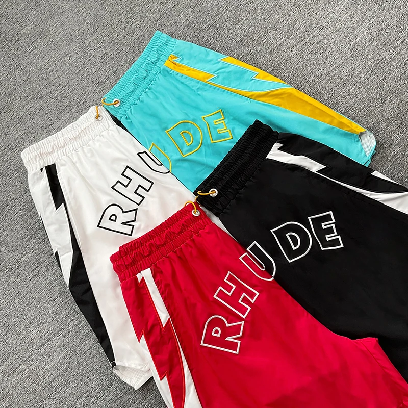 New Arrival RHUDE Men Casual Shorts Big Letter Logo Print Contrast Color Elastic Waist Summer Swim Shorts Fast delivery
New Arrival RHUDE Men Casual Shorts Big Letter Logo Print Contrast Color Elastic Waist Summer Swim Shorts Fast delivery