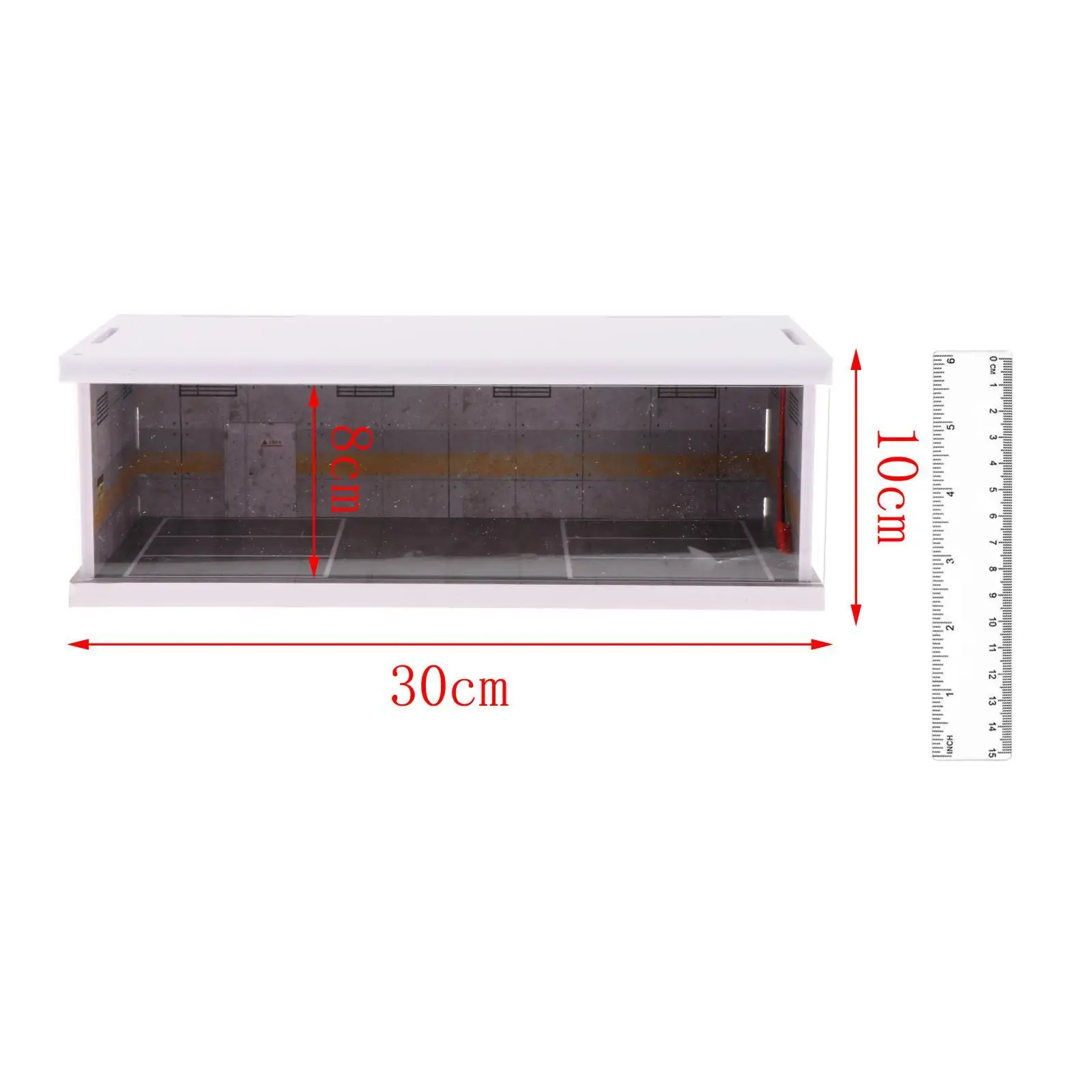 1/64 Scale Garage Display Case with LED Lights for Action Figures Layout
1/64 Scale Garage Display Case with LED Lights for Action Figures Layout