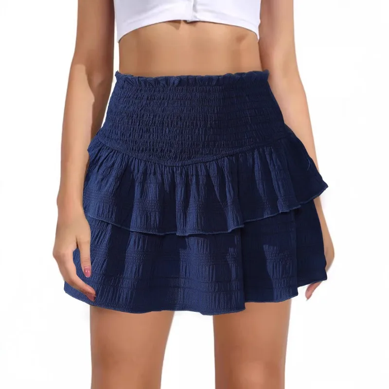 Skinny elastic high waisted solid color Mini pleated skirt for Summer Women's Skirts New fashion sports short skirt for women
Skinny elastic high waisted solid color Mini pleated skirt for Summer Women's Skirts New fashion sports short skirt for women