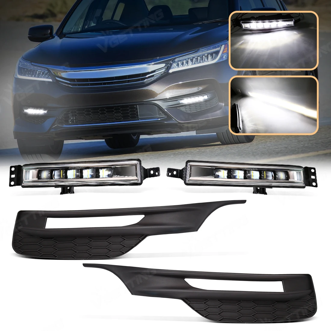 LED Fog Lamps For Honda Accord Sedan 2016 2017 2018 2019 2020 Daytime Running Lights DRL Car Front Headlight Wires Switch Cover
LED Fog Lamps For Honda Accord Sedan 2016 2017 2018 2019 2020 Daytime Running Lights DRL Car Front Headlight Wires Switch Cover