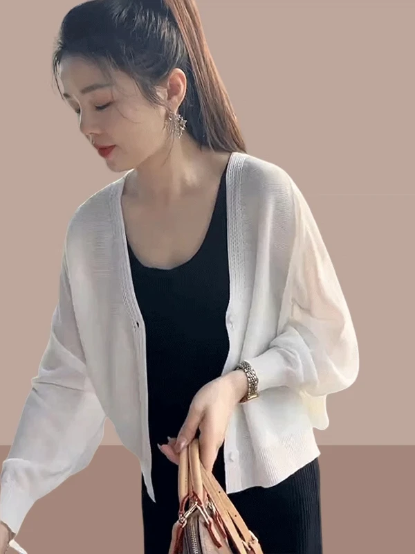 Breathable Ice Silk Knitted ort Thin Cardigan Women's Summer Long Sve Small Size oulder Wrap Top Comfortable Commute S...
Breathable Ice Silk Knitted ort Thin Cardigan Women's Summer Long Sve Small Size oulder Wrap Top Comfortable Commute S...