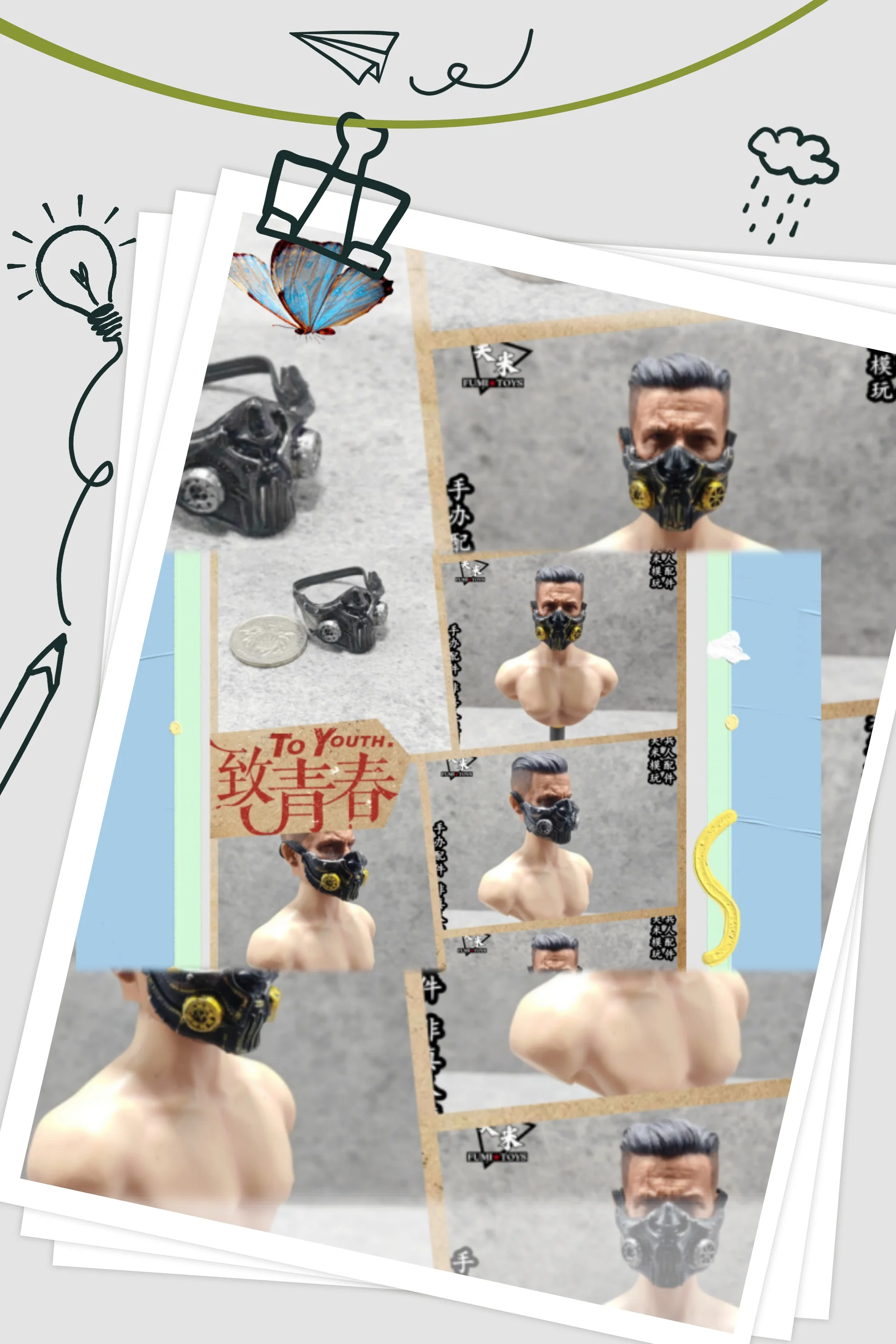 【Only Accessories】1/6 1/12 Steampunk Shogunate Mask Samurai Mini Mask Model Fit 12inchs/6inchs Soldier Action Figure Body
【Only Accessories】1/6 1/12 Steampunk Shogunate Mask Samurai Mini Mask Model Fit 12inchs/6inchs Soldier Action Figure Body