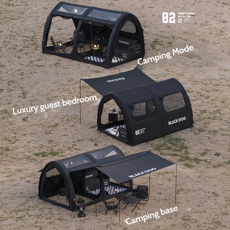 Bestseller BLAOG Inflatable Tunnel Outdoor Camping High Roof Air 15D Black Modular Tents Large Space Waterproof Awning Tent
Bestseller BLAOG Inflatable Tunnel Outdoor Camping High Roof Air 15D Black Modular Tents Large Space Waterproof Awning Tent