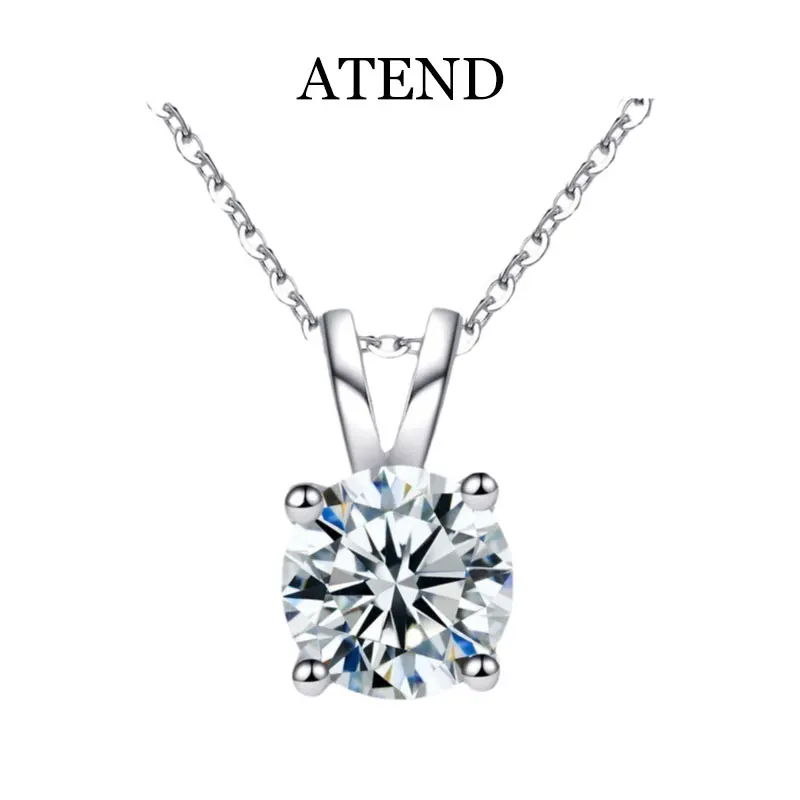 ATEND 925 Sterling Silver 3CT Moissanite Diamond Pendant For Woman Pendant Necklace For Women Chains Party Bridal Fine Jewelry
ATEND 925 Sterling Silver 3CT Moissanite Diamond Pendant For Woman Pendant Necklace For Women Chains Party Bridal Fine Jewelry