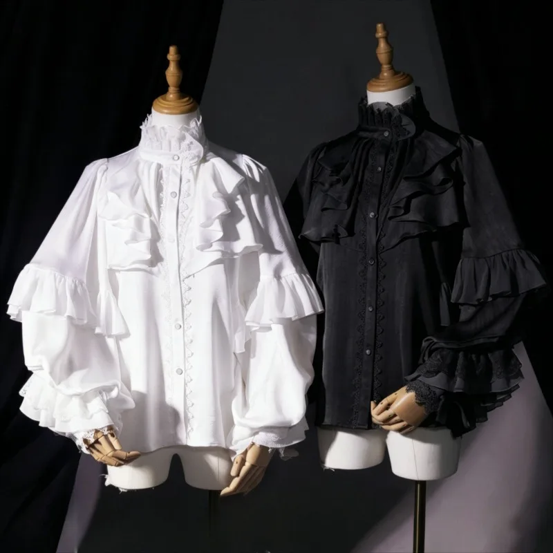Spring Vintage Gothic Lolita Style Shirt Women Elegant Lace Ruffles Flare Long Sleeve Blouses Y2k Aesthetic Punk Subculture Tops
Spring Vintage Gothic Lolita Style Shirt Women Elegant Lace Ruffles Flare Long Sleeve Blouses Y2k Aesthetic Punk Subculture Tops